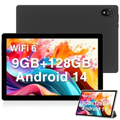 Imagen de DOOGEE U10 Tablet, WiFi 6 Tablet Android 13, 9GB RAM+128GB ROM, 10.1 Pulgadas 1280 * 800 IPS, Face ID, Bluetooth 5.0, 5060mAh, OTG, TÜV Rheinland, PC, 8MP+5MP, Gris