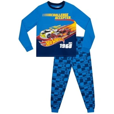 Imagen de Hot Wheels Pijamas Niño De Coche Manga Larga para Niños Azul 7 8 Años