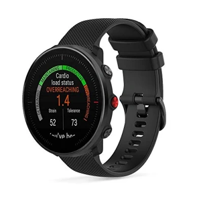 Imagen de SeaFicco Correa de Reloj Compatible con Polar Vantage M/Polar Grit X, Universal 22mm Silicona Pulsera Repuesto Banda Deportes Fitness (Negro)
