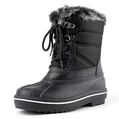 Imagen de riemot Botas de Invierno Forradas Antideslizantes, Mujer, Negro, 37 EU