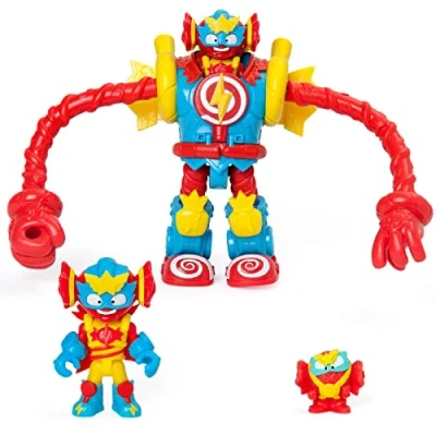 Imagen de SUPERTHINGS Superbot Sugarfun Robot articulado Héroe con Brazos moldeables y Accesorio de Combate. Incluye 1 Kazoom Kid SuperThing Exclusivo