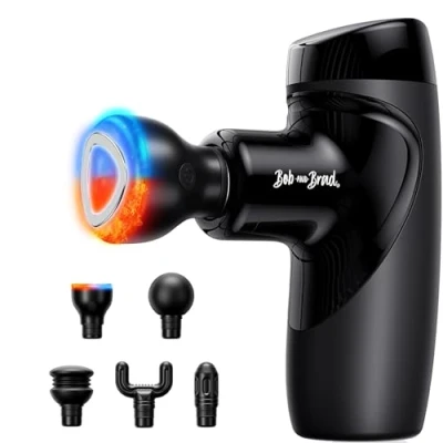 Imagen de Pistola de Masaje Portátil con Terapia Calor, Bob and Brad M7 Plus Masajeador Muscular Profundo, Percusión para Aliviar Dolor y Acelerar Recuperación, Excelente Regalo