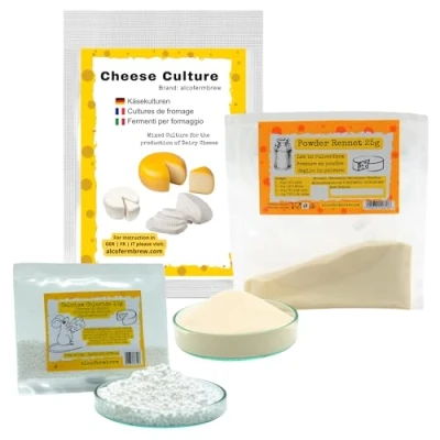Imagen de Lab Microbielle 25 g + Cultivos para hacer Queso cloruro de calcio 10