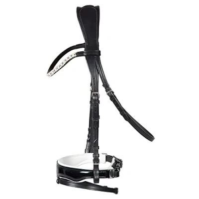 Imagen de PFIFF Brida &quot;Elegance&quot; Nariz Anatómica Patentado Cob Negro / Blanco