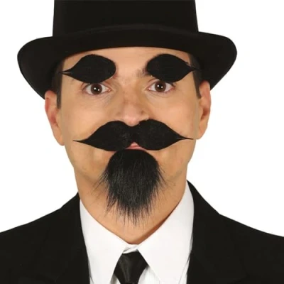 Imagen de Guirca grafoplas Bigote pizzetto Cejas Adhesivo, Color Negro, 11965