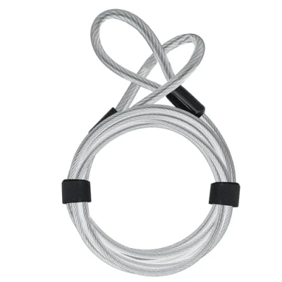 Imagen de URBAN 5.200L Cable Extensión Seguridad para Candado Moto Disco, 200cm, Acero Trenzado con Sistema Lazo, Antirrobo Multifunción Bici, Moto, Casco, Bicicleta, Sillín, Patinete Electrico