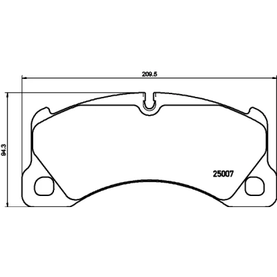 Imagen de HELLA 8DB 355 015 801 Juego de pastillas freno preparado para indicador desgaste con accesorios PORSCHE: Cayenne, Panamera, Macan