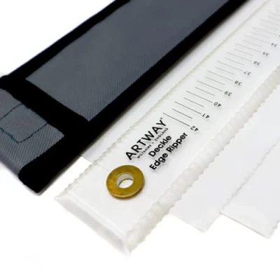 Imagen de Artway Regla Profesional para desgarrar Bordes con Funda Protectora, Acrílico Latón, 50cm