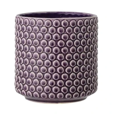 Imagen de Nordring Maceta Dotty Macetero Decorativo Redondo para Flores e Plantas Interiores L (15,5 cm ø), Violeta, Cerámica