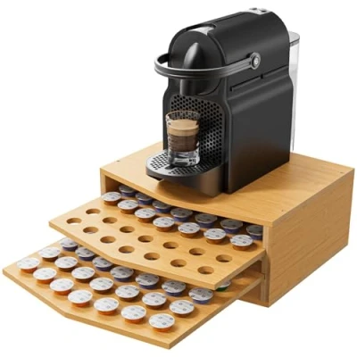 Imagen de Cajón Para Cápsulas de Café 70 Capacidades, Organizador Almacenamiento Cápsula Nespresso Almacenar Pòds Porta