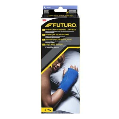 Imagen de FUTURO Soporte Nocturno para la Muñeca Ajustable (13.3 22.9 cm) Muñequera Tratar los Síntomas del Síndrome Tunel Carpiano Durante Noche