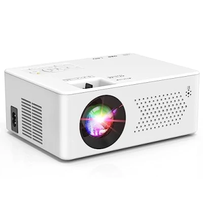 Imagen de PURSHE Mini Proyector Bluetooth, Portátil Full HD 1080P para iOS, Android, Windows, Zoom de 100% 50%, Compatible con TV Stick/HDMI/Smartphone/Consola Juegos/USB [Incluye Remoto]
