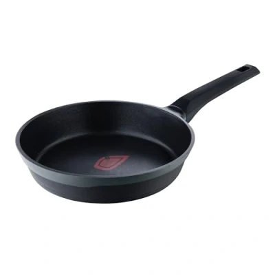 Imagen de MasterPRO Gastro Reeco, Sartén Antiadherente 24 cm de Diámetro y 5 Altura, Indicador Temperatura Aluminio Fundido Reciclado, Mango Soft Touch, Para Todo Tipo Cocinas