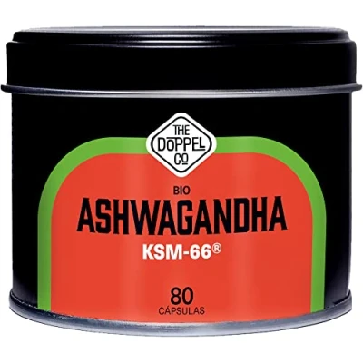 Imagen de Ashwagandha KSM 66 ® Ecológica 80 Cápsulas 600mg Withania Somnifera 30mg Withanólidos Vegano Sin Aditivos Plástico Certificación