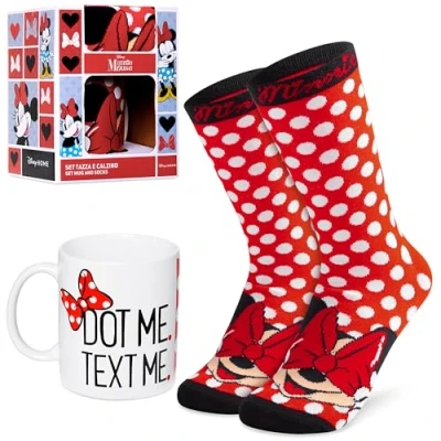 Imagen de Disney Stitch Set de Taza y Calcetines Navideños para Mujer Regalos Mujeres (Rojo)