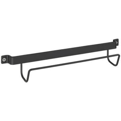 Imagen de WENKO Soporte de Escalera, Moderno Pared para escaleras domésticas, Adecuado Las Plegables diseño WENKO, Metal Negro, 33,5 x 6,5 7 cm