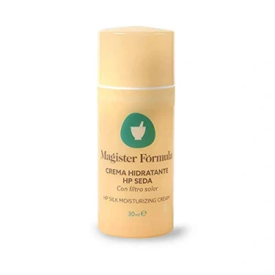 Imagen de Crema Hidratante Facial HP Seda 30ml Extracto de Natural Piel Seca, Normal y Mixta Regeneradora Protectora Vitamina E Hombre Mujer Día Noche SPF15 Magister Formula