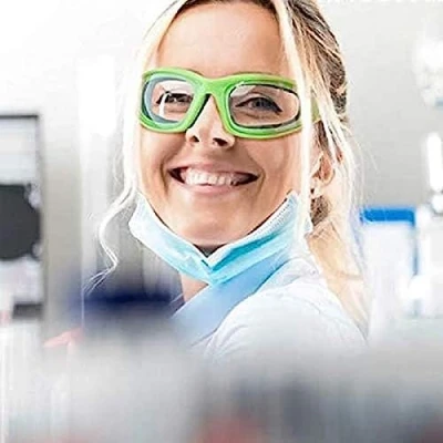 Imagen de InnovaGoods Gafas Protectoras Multifunción, Verde, Seguridad Ambiental, Bloqueo de Salpicaduras y Partículas Peligrosas