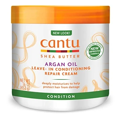 Imagen de Crema reparadora acondicionadora sin enjuague con aceite de argán CANTU, 453 g El empaque puede variar