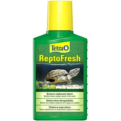 Imagen de Tetra ReptoFresh elimina los olores desagradables y reduce inmediatamente residuos orgánicos en el agua del acuaterrario, botella de 100 ml