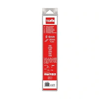 Imagen de Telwin 802620 Electrodos rutiles en acero para soldar D. 4 mm, 0.1 V, 8 piezas