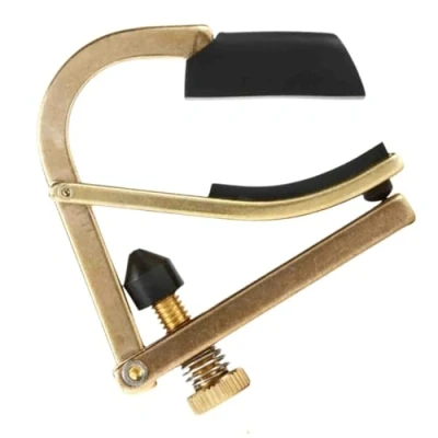 Imagen de Shubb Capo C7B para guitarra acústica con cuerdas de acero, acabado latón niquelado