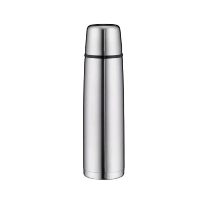 Imagen de alfi Isotherm DV 350 ml, Botella isotérmica de Acero Inoxidable con Vaso, estanquidad Absoluta tapón Rosca, Mantiene el Calor 24 Horas, sin Huellas, Apta para lavavajillas, BPA