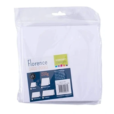 Imagen de Vaessen Creative Tarjetas Cuadradas Grandes, Blanco, Set de 25, Sobres a Juego Disponibles