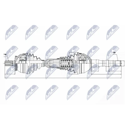 Imagen de NTY NPW VV 048 Árbol de transmisión Eje delantero, derecha 702 VOLVO: XC90 I