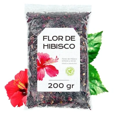 Imagen de Flor de Jamaica 200g para Infusion Hibisco Te Hibiscus Flores Secas a Granel (200 gr)
