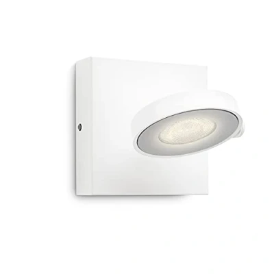 Imagen de Philips myLiving Clockwork Foco de pared, LED, 1 luz, iluminación interior, 2700 K, 50 W, aluminio, color blanco