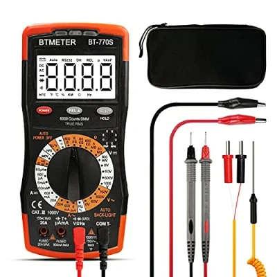 Imagen de BTMETER BT 770S Multímetro Manual AC DC Volt Ampere Ohm Medidor de frecuencia capacitancia con probador continuidad Retroiluminación automática para aficionados al automóvil Aparatos eléctricos
