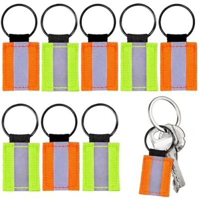 Imagen de HSLXBY Colgante Reflectante De Seguridad,8 Piezas Colgantes Reflectantes,Colgante para Mochila,Colgante Reflectante,Reflectores Niños,para Mochilas, Ropa, Ciclismo