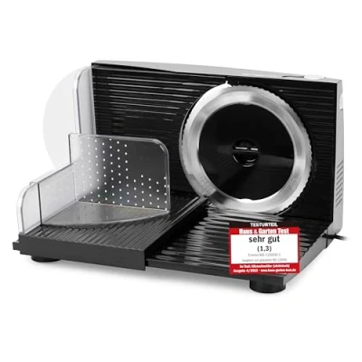 Imagen de Emerio MS 125000.1 Cortador de acero inoxidable (ajustable 0 17 mm, sin BPA, plegable, con interruptor seguridad, Eco 100 W, 125000.1), color negro