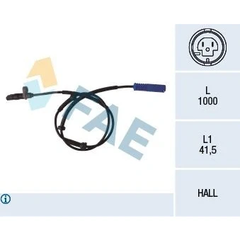 Imagen de FAE 78076 Sensor de ABS Eje trasero Hall 2 1000 BMW: 5 Touring