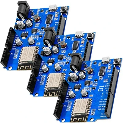 Imagen de AZDelivery 3 x Modulo D1 R1 WiFi ESP8266MOD 12 F Placa de Desarrollo Internet Las Cosas Compatible con Arduino E Book Incluido!
