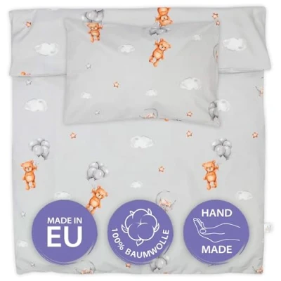 Imagen de Totsy Baby Funda nordica Infantil para Cuna 70 100x135 cm algodón Saco nordico y Cubre de edredon Cama niños niñas Juego Fundas edredón 100 x 135 con Almohada 60 40