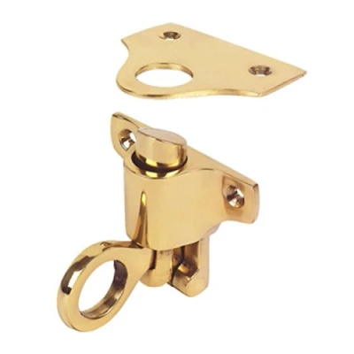 Imagen de Latón pulido Fanlight Catch con mantener y tornillos