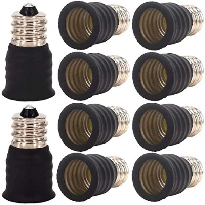 Imagen de ZDCDJ 10 adaptadores E12 a E14, adaptador de base lámpara, lámpara E14 para lámparas incandescentes, LED, halógenas ahorro energía