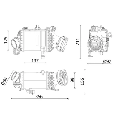 Imagen de Enfriador del aire de admisión MAHLE CI 659 000P
