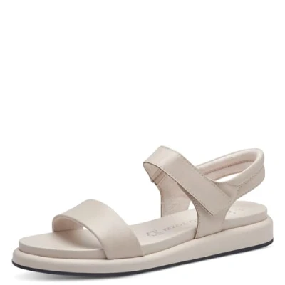 Imagen de MARCO TOZZI Sandalia para Mujer, Piel, Plantilla Feel Me, Forro Interior Suave, 2 28414 42, talón, Crema, 41 EU