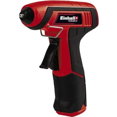 Imagen de Einhell Pistola de pegamento caliente inalámbrica TC CG 3.6 /1 Li 3,6 V, calentamiento 30 segundos, indicador LED y carga. Incluye caja metal, cargador + 4 barras