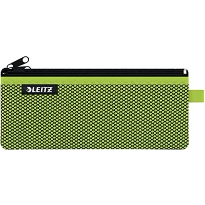 Imagen de Leitz WOW Estuche de lápices con 2 Bolsillos, Cremallera Nailon, Lavable, óptimo, Mediana (21x8,5 cm) Verde