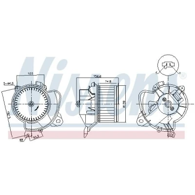 Imagen de NISSENS 87574 Ventilador de Calefacción sin controlador incorporado FIAT: Doblo II Familiar