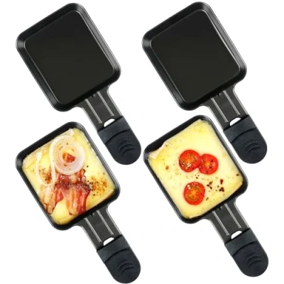 Imagen de Raclette 4 Personas, Grill de Sobremesa, Barbacoa Party, Control Temperatura Variable, Mini sartenes (4PCS Sartenes)
