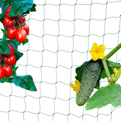 Imagen de Relaxdays Red para Plantas Trepadoras Invernadero, 180 x 360 cm, Malla Enrejado Pepinos, Tomates, Agujeros 10 Verde