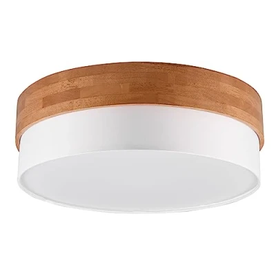 Imagen de Trio, Plafón, Seasons 3xE27, max.40,0 W Tela, Blanco, Cuerpo: Metal, Níquel mate Ø:50,0cm, A:22,0cm IP20,Sin bombilla