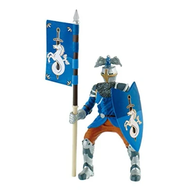 Imagen de Bullyland 80785 Figura de Juego Caballero del Torneo Azul, Coleccionable fantasía, Aprox. 12,5 cm Altura, Pintada a Mano, Libre PVC, para niños el imaginativo