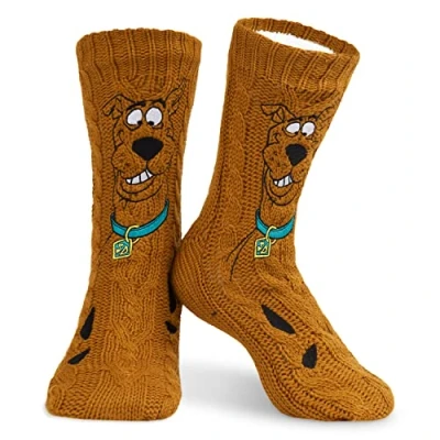 Imagen de Scooby Doo! Calcetines Hombre Antideslizantes de Andar por Casa (Marrón)