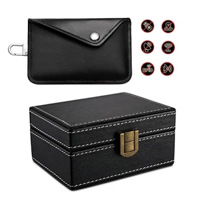 Imagen de Jaula Faraday Caja Para Antirrobo Coche, Coche Llave Bolsa Funda de Bloqueo Señal RFID Caja, Impermeable